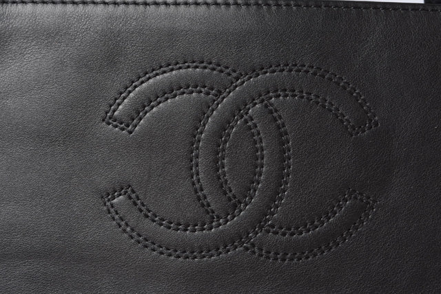Top Quality Chanel Lamb Leather Shoulder/Handbag A4 Coco Mark Black
