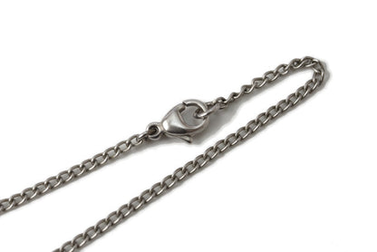 Top Quality Chanel Necklace Pendant CC Mark Flower Motif Silver Antique