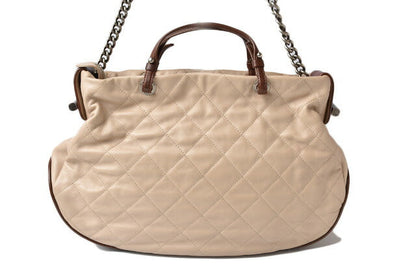 Top Quality Chanel 2way Leather Tote/Shoulder Bag Chain Coco Mark Quilted