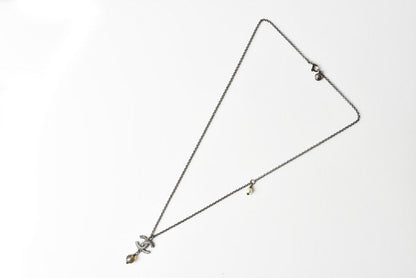 Top Quality Chanel Necklace/Pendant with Rhinestones and Rose/Silver