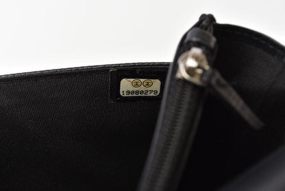 Top Quality Chanel Caviar Skin Chain Wallet Shoulder Bag Black Silver Hardware