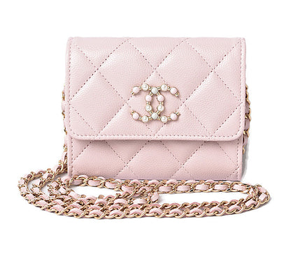 Top Quality Chanel Caviar Skin Chain Mini Wallet/Accessory Pouch AP2138B05437