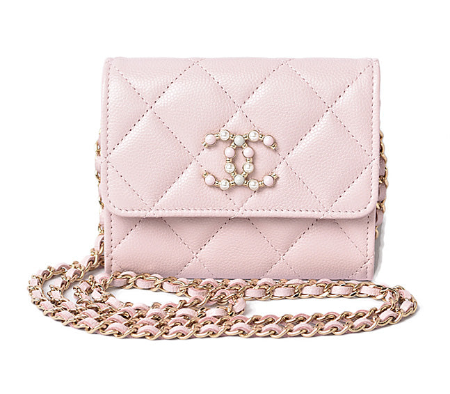 Top Quality Chanel Caviar Skin Chain Mini Wallet/Accessory Pouch AP2138B05437