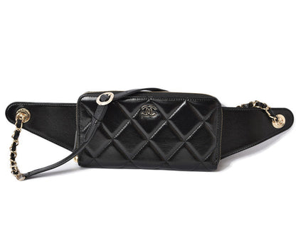 Top Quality Chanel Lambskin Chain Wallet Body Bag