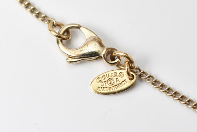 Top Quality Chanel Necklace/Pendant Coco Mark Rhinestone Vintage Gold