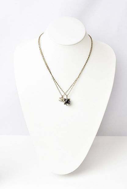 Top Quality Chanel Necklace/Pendant/Bracelet Coco Mark Rhinestone Multicolor/Gold