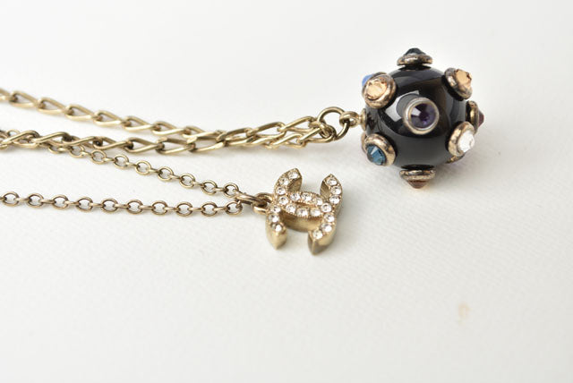 Top Quality Chanel Necklace/Pendant/Bracelet Coco Mark Rhinestone Multicolor/Gold