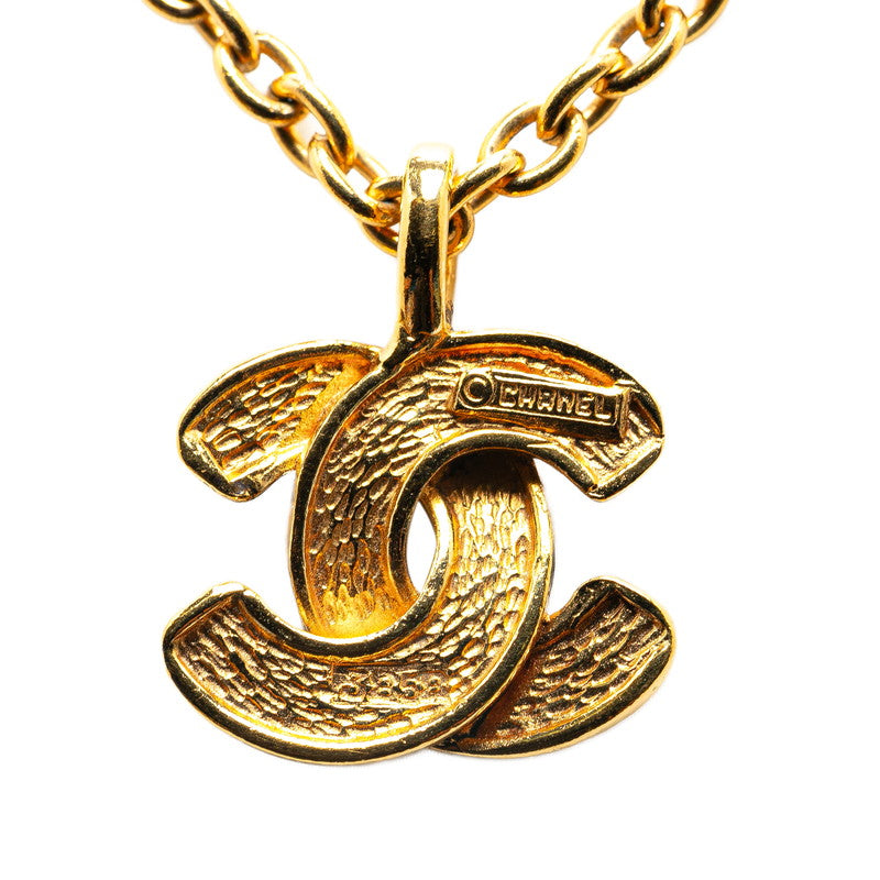 Top Quality Chanel Mini Matelasse Coco Mark Necklace Gold