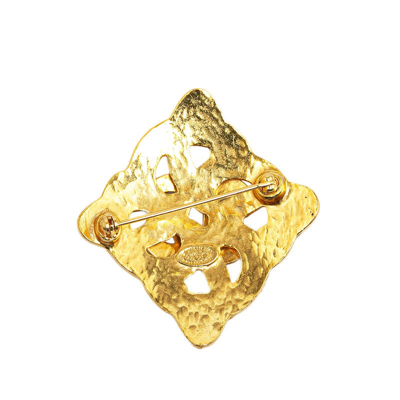 Top Quality Chanel Vintage Coco Mark Brooch Gold Plated