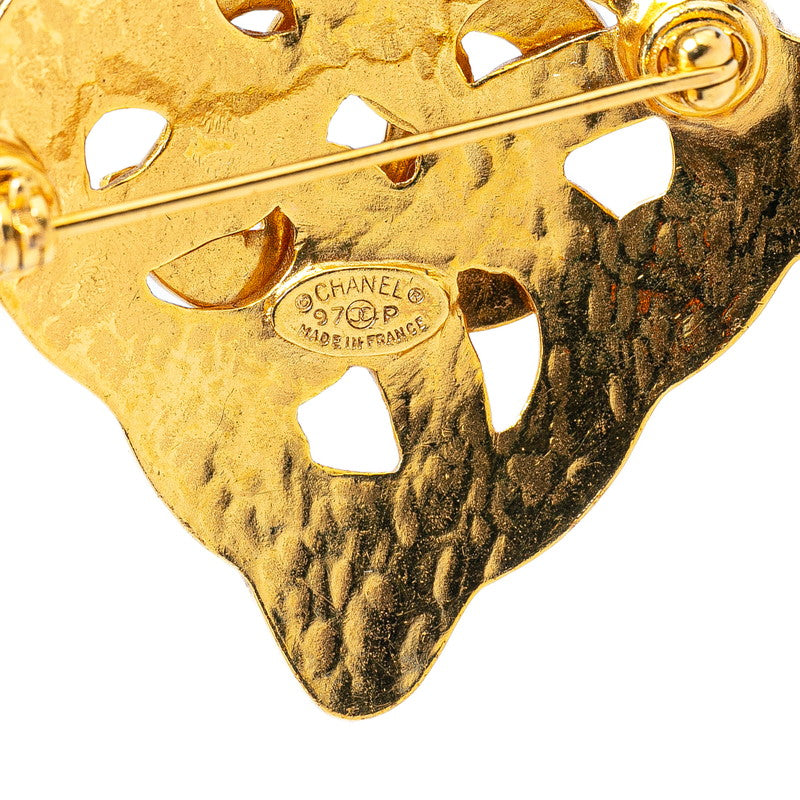 Top Quality Chanel Vintage Coco Mark Brooch Gold Plated