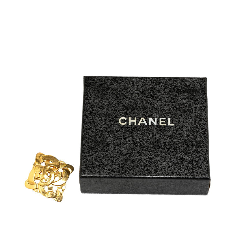 Top Quality Chanel Vintage Coco Mark Brooch Gold Plated