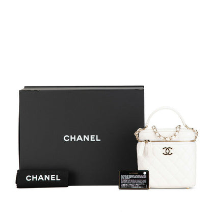 Top Quality Chanel Caviar Skin Matelasse Vanity Bag