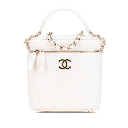 Top Quality Chanel Caviar Skin Matelasse Vanity Bag
