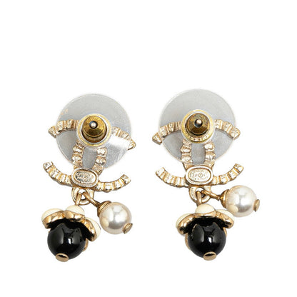 Top Quality Chanel Coco Mark Rhinestone Flower Earrings
