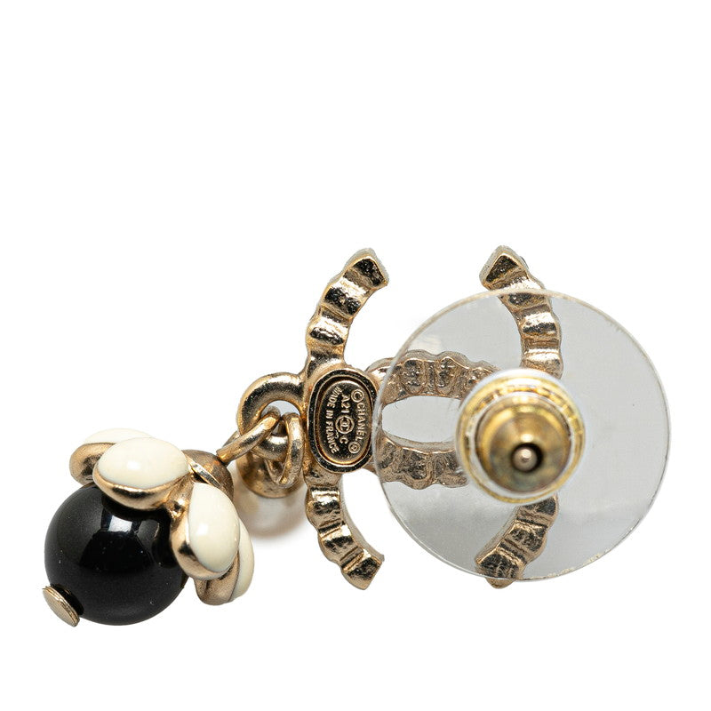 Top Quality Chanel Coco Mark Rhinestone Flower Earrings
