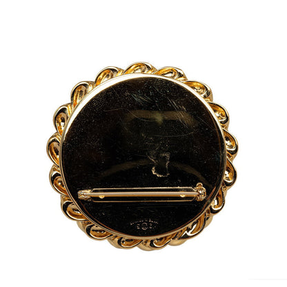 Top Quality Chanel Coco Mark Mirror Brooch Gold