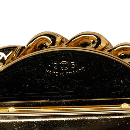 Top Quality Chanel Coco Mark Mirror Brooch Gold