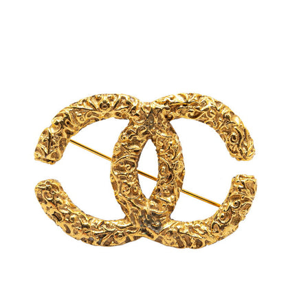 Top Quality Chanel Vintage Coco Mark Brooch Gold Plated