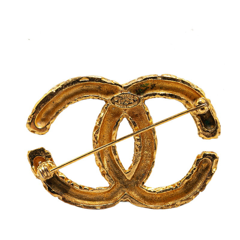Top Quality Chanel Vintage Coco Mark Brooch Gold Plated