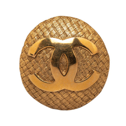 Top Quality Chanel Vintage Coco Mark Brooch Gold Plated