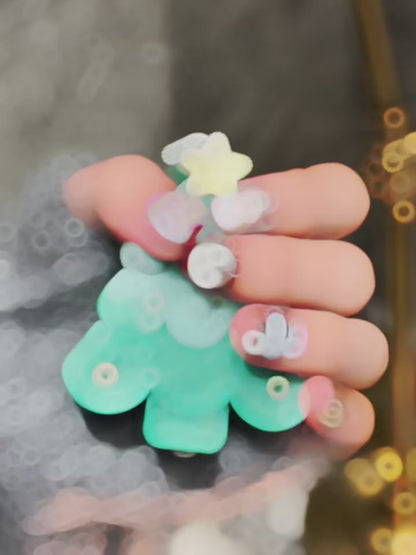 3D Gilded Snowman Nails