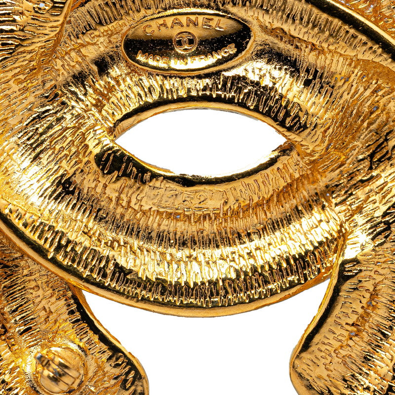Top Quality Chanel Vintage Coco Mark Brooch Gold Plated