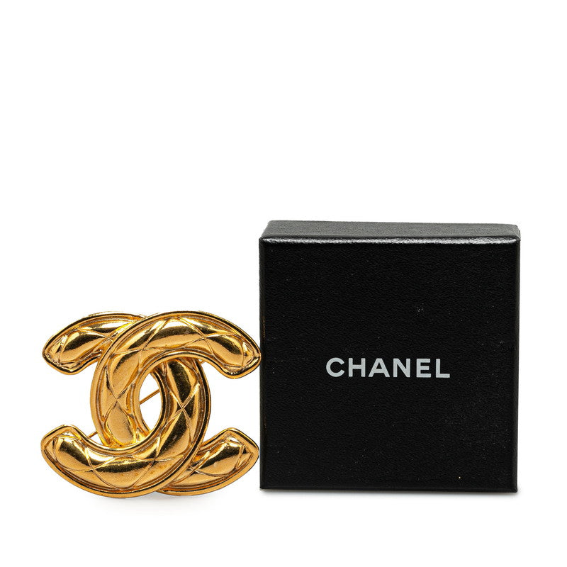 Top Quality Chanel Vintage Coco Mark Brooch Gold Plated