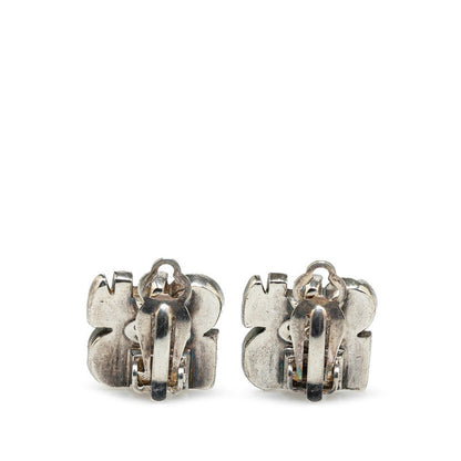 Top Quality Chanel Logo Metal Earrings Silver Beige