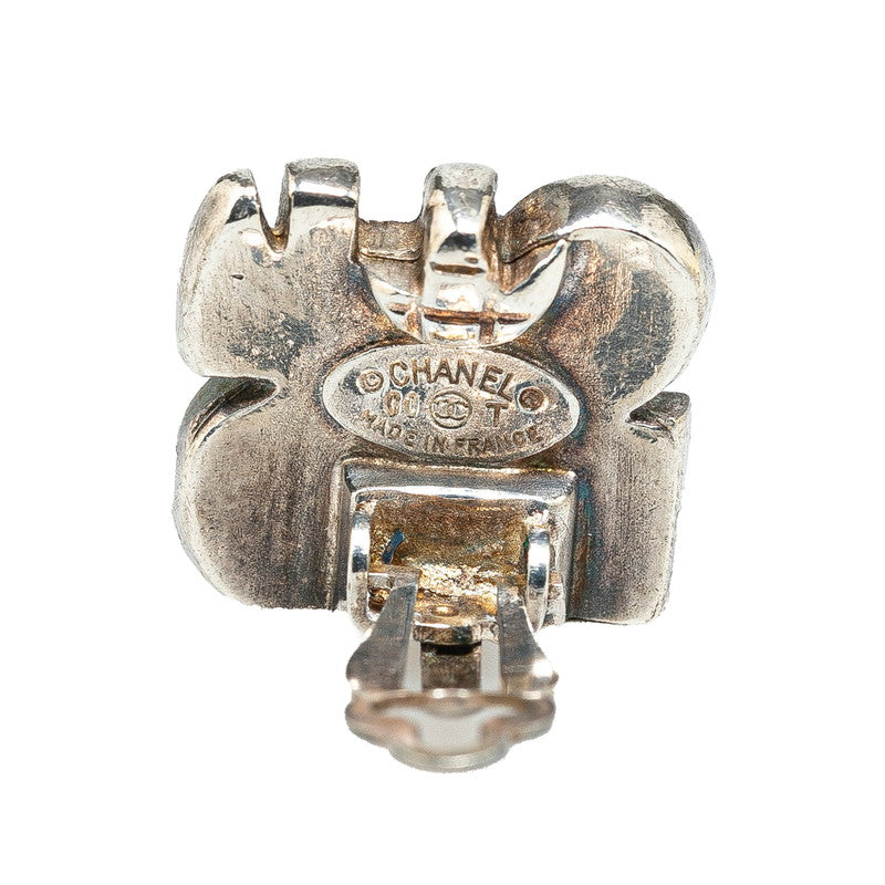 Top Quality Chanel Logo Metal Earrings Silver Beige