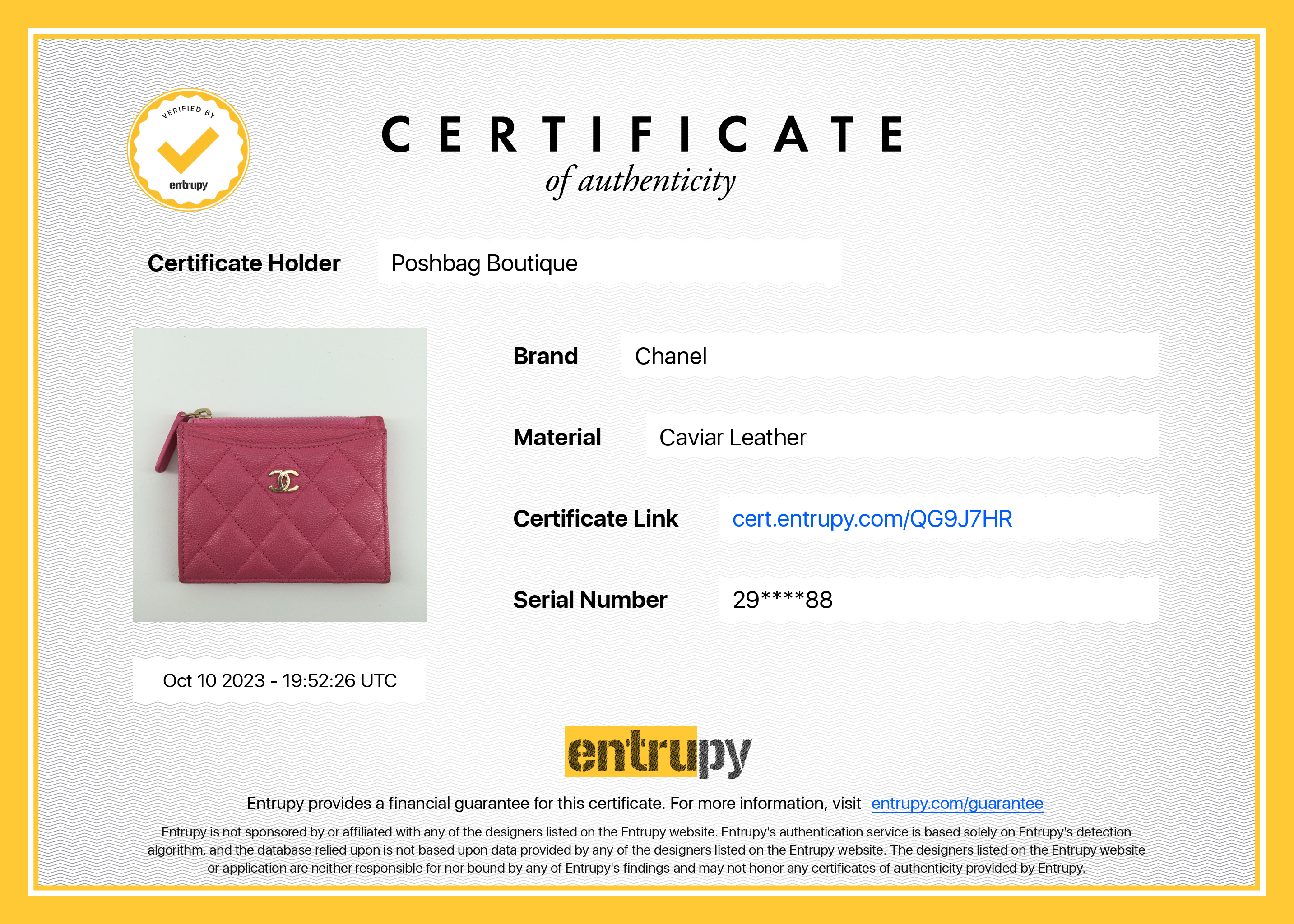Top Quality Chanel Classic Zip Caviar Leather Cardholder