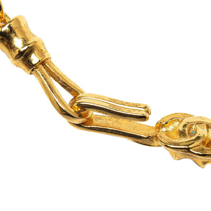 Top Quality Chanel Vintage Coco Mark Swing Necklace Gold Plated