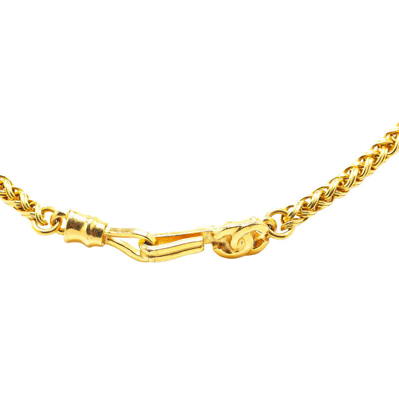 Top Quality Chanel Vintage Coco Mark Long Necklace Gold Plated