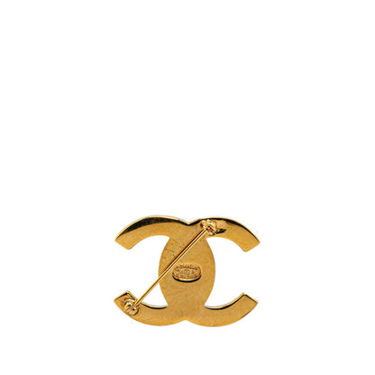 Top Quality Chanel Vintage Coco Mark Turnlock Large Brooch Gold Plated