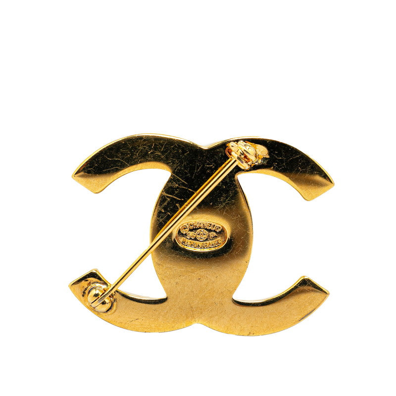Top Quality Chanel Vintage Coco Mark Turnlock Large Brooch Gold Plated