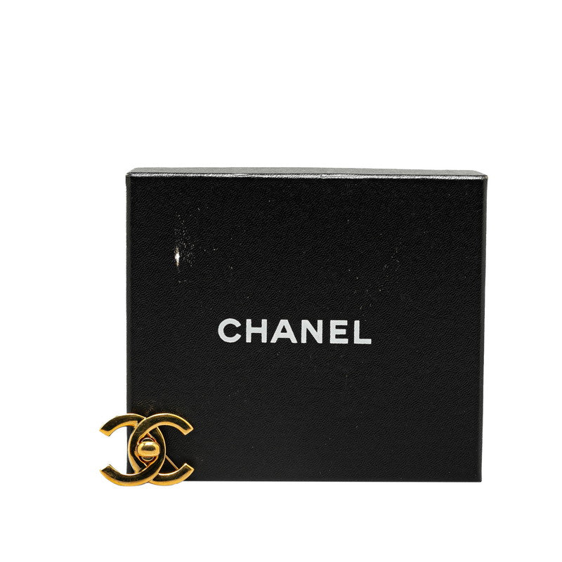 Top Quality Chanel Vintage Coco Mark Turnlock Large Brooch Gold Plated