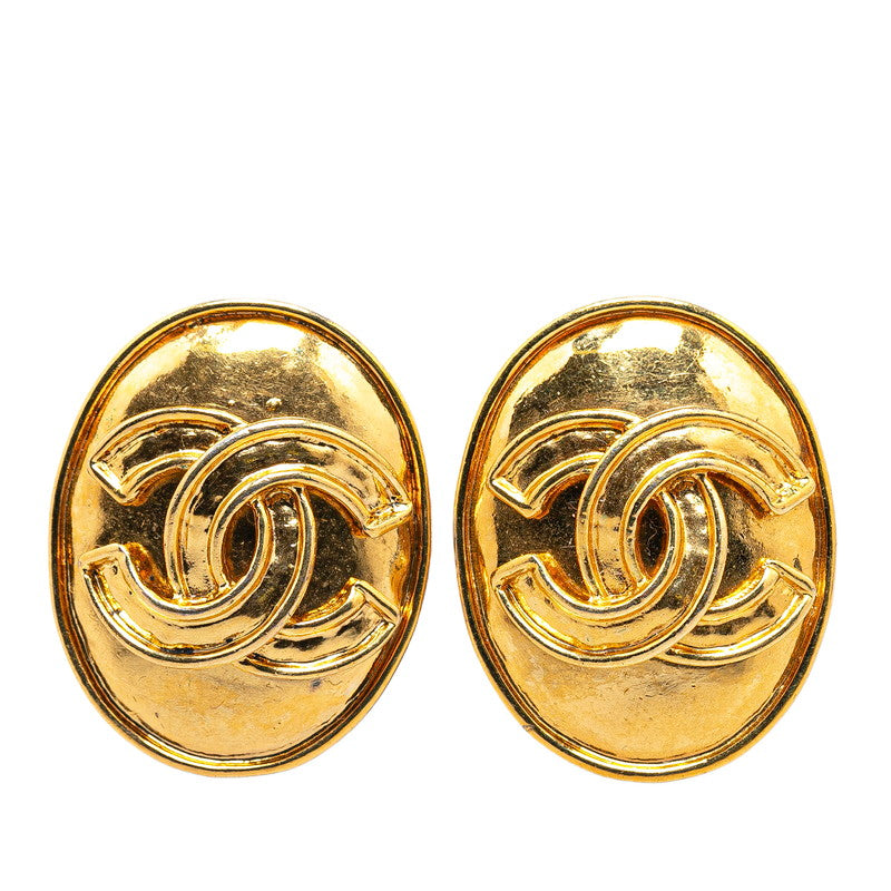 Top Quality Chanel Vintage Coco Mark Drop Earrings Gold