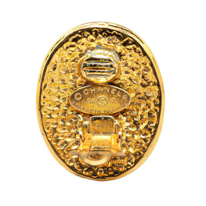 Top Quality Chanel Vintage Coco Mark Drop Earrings Gold