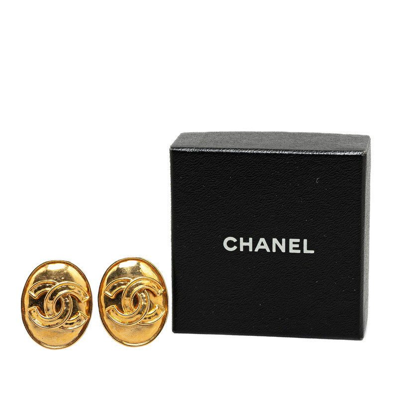 Top Quality Chanel Vintage Coco Mark Drop Earrings Gold