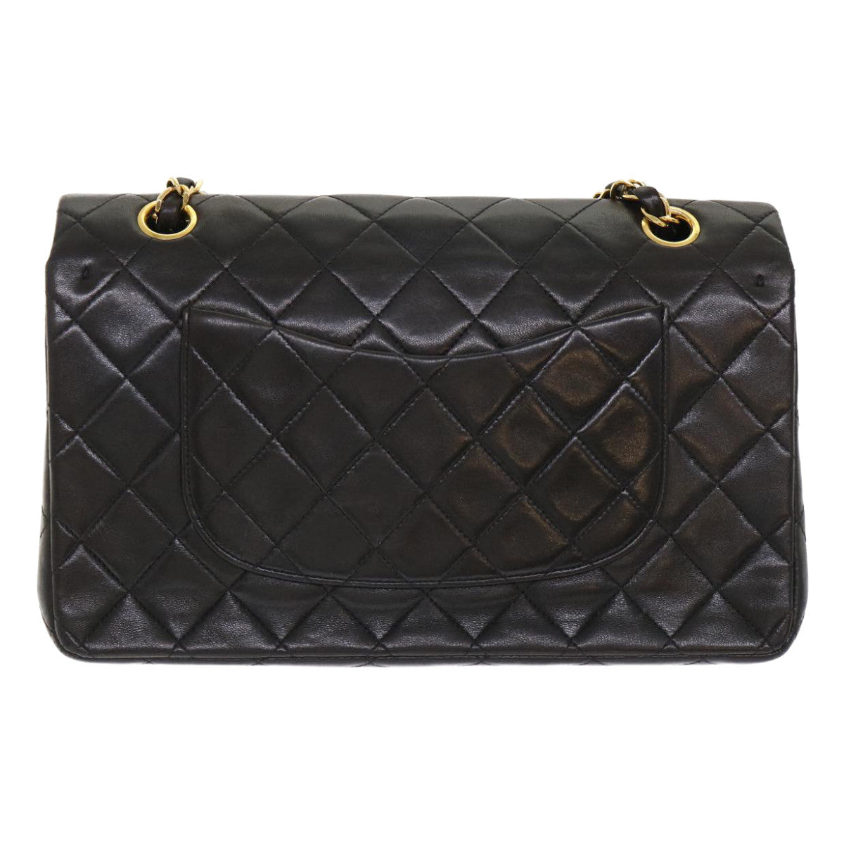 Top Quality Chanel Classic Matelasse 25 Chain New Shoulder Bag Lamb Skin Black Auth 29962A
