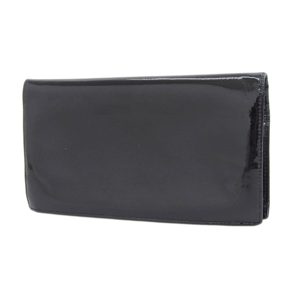 Top Quality Chanel Black Patent Leather Bifold Long Wallet