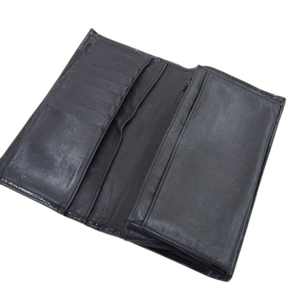 Top Quality Chanel Black Patent Leather Bifold Long Wallet