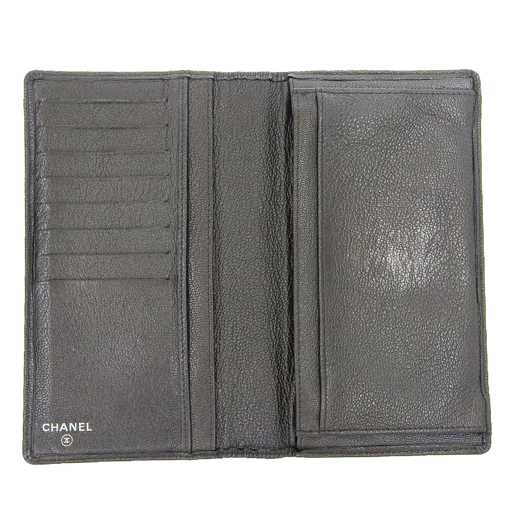 Top Quality Chanel Metallic Lambskin Bifold Long Wallet