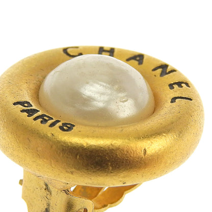 Top Quality Chanel Vintage Coco Mark Earrings with Mabe Fake Pearl 93A