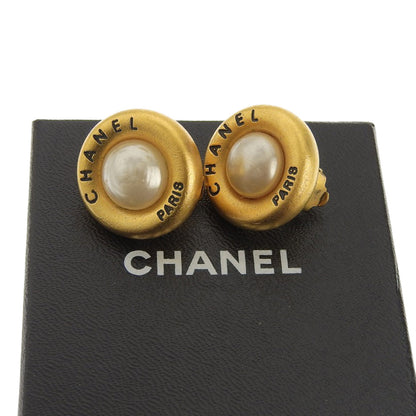 Top Quality Chanel Vintage Coco Mark Earrings with Mabe Fake Pearl 93A