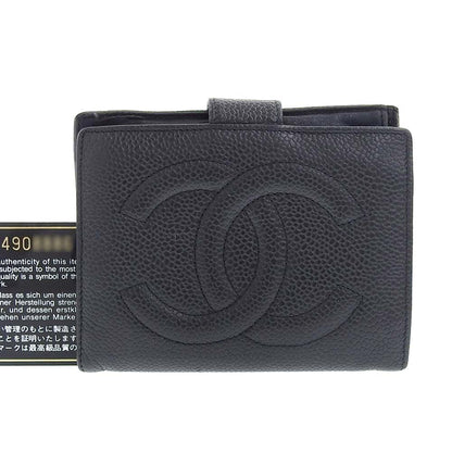 Top Quality Chanel Caviar Skin Bifold Wallet with Coin Pocket A13497