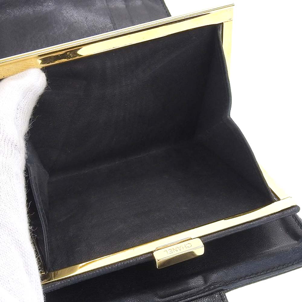 Top Quality Chanel Caviar Skin Bifold Wallet with Coin Pocket A13497