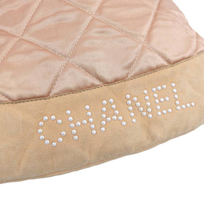 Top Quality Chanel Satin Logo Backpack Pink Beige