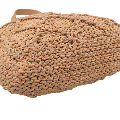 Top Quality Chanel Leather Woven Handbag Camel Rare