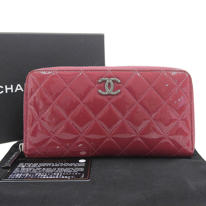Top Quality Chanel Enamel Round Zipper Long Wallet A50106