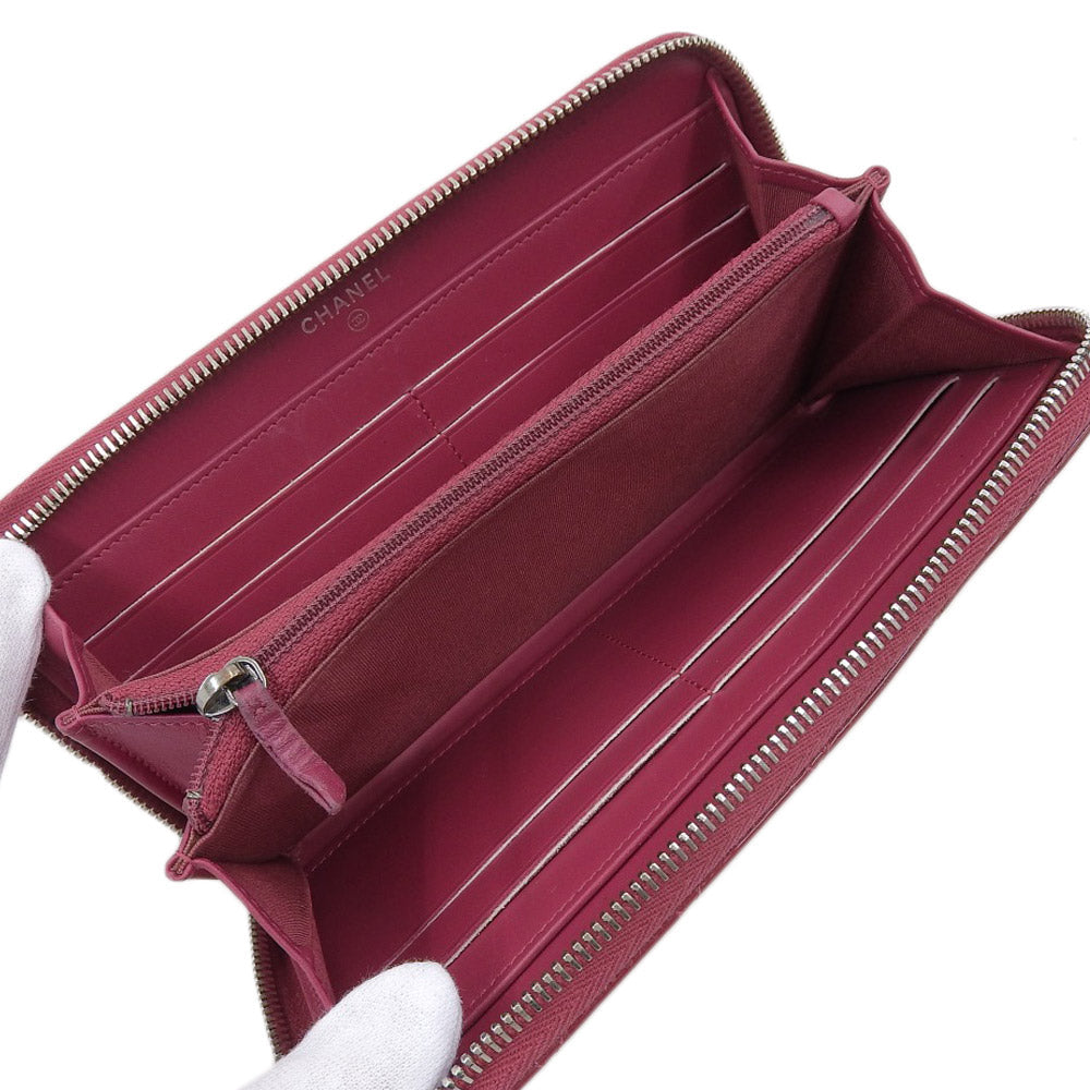 Top Quality Chanel Enamel Round Zipper Long Wallet A50106